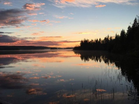 Solnedgång över Arvedsträsk